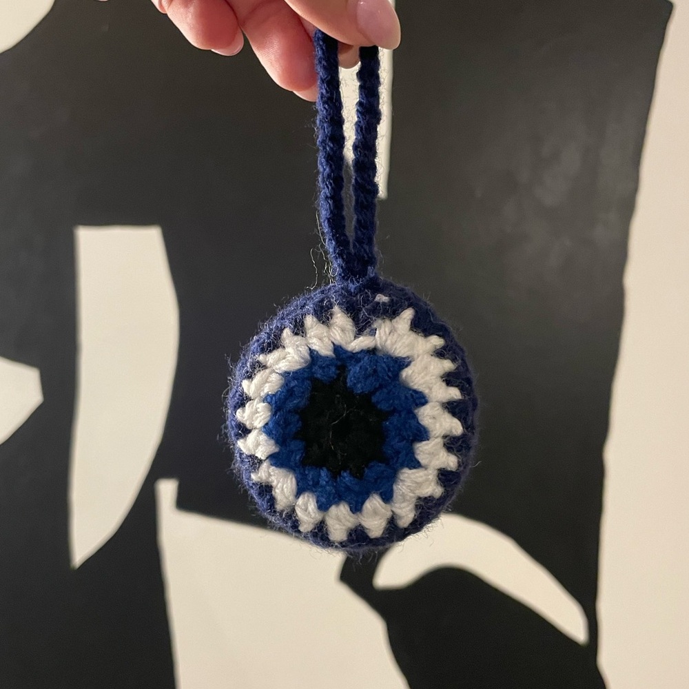 Crochet Evil Eye Luggage Tag 🧿